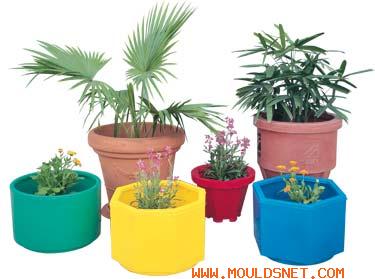 plastic flower pot by roto moulding